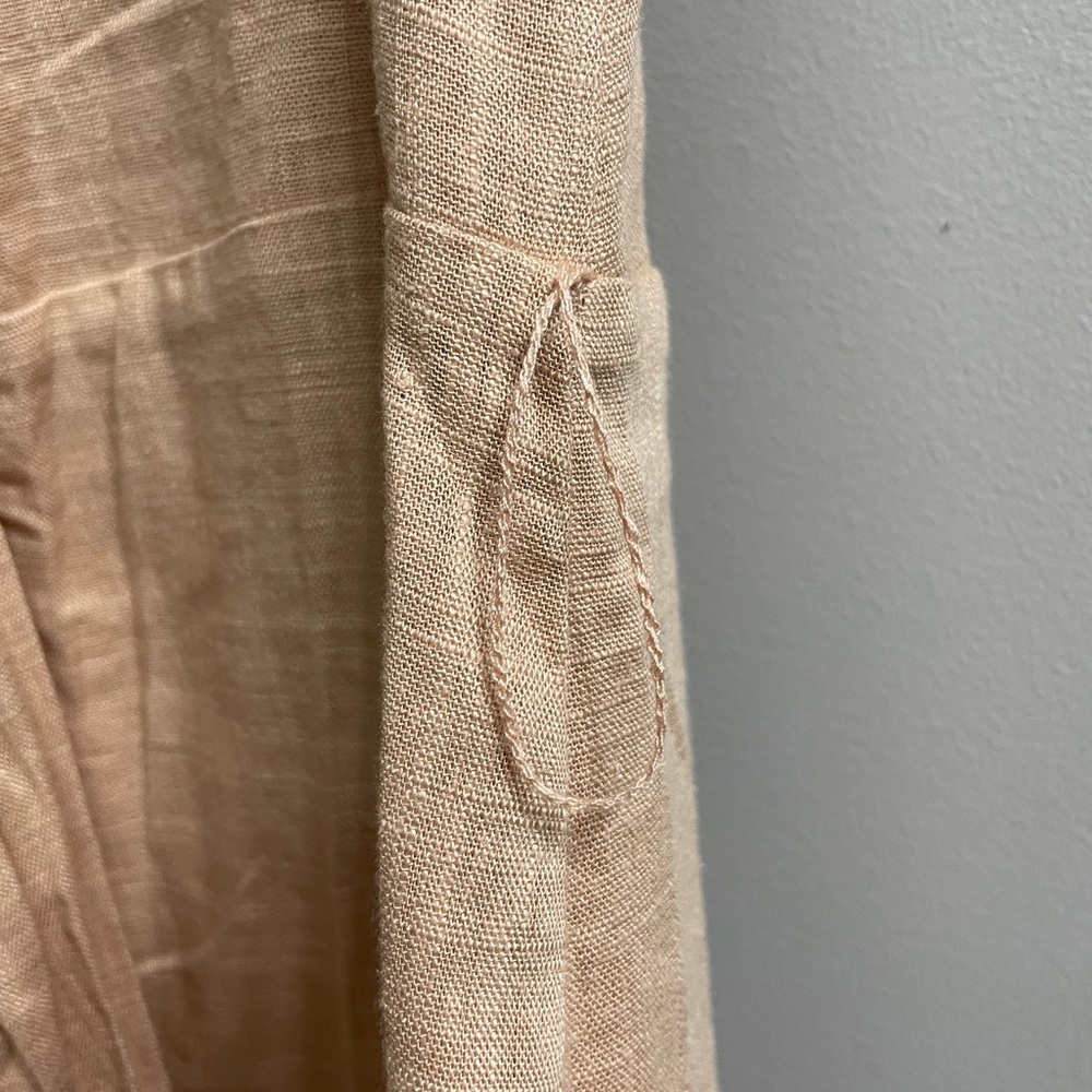 NEW! Sunday in Brooklyn Anthropologie - XXS Blush Colored Linen Dress - Picture 11 of 11